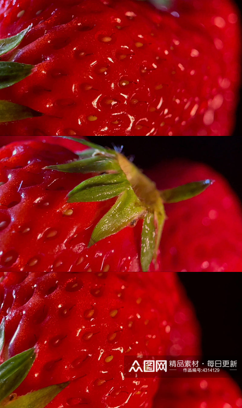 新鲜水果冬季草莓视频素材