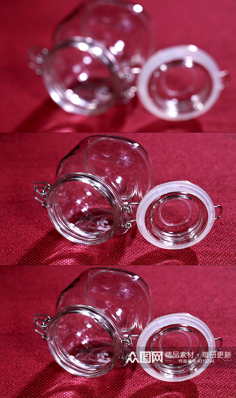 玻璃密封罐玻璃罐视频素材