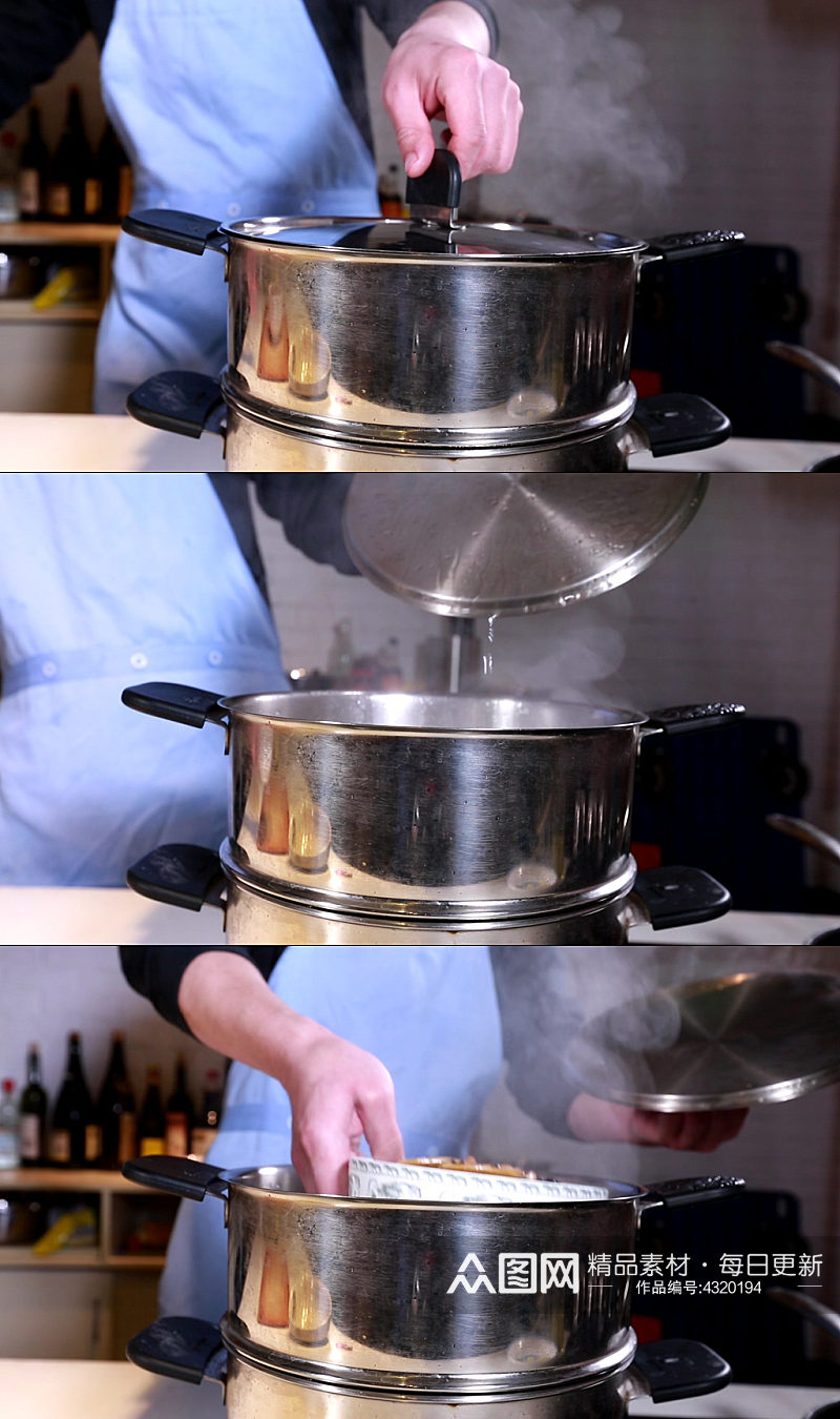 厨具灶台平底锅炒锅煮锅视频素材