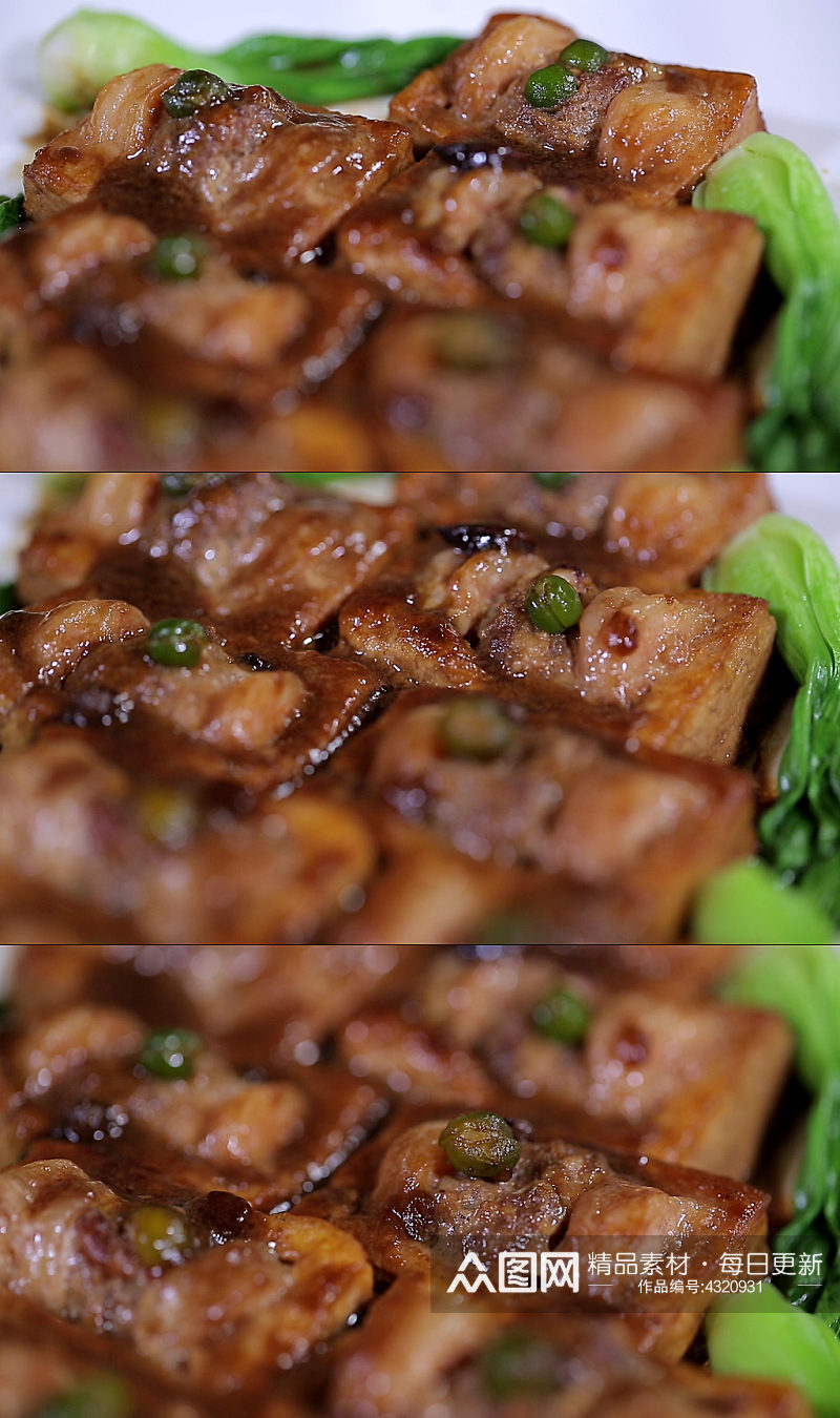 国宴美食豆腐酿肉实拍素材