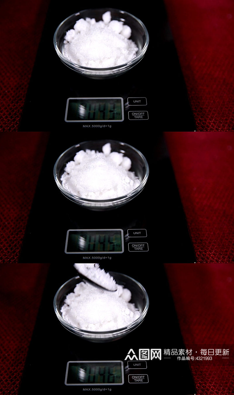 每日吃盐吃糖量厨房秤视频素材