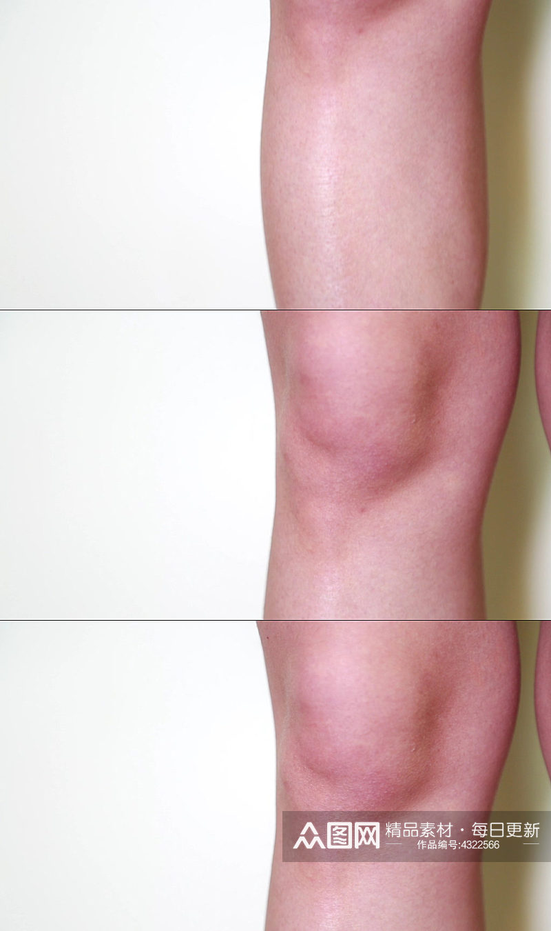 女性腿部穴位按摩膝盖视频素材
