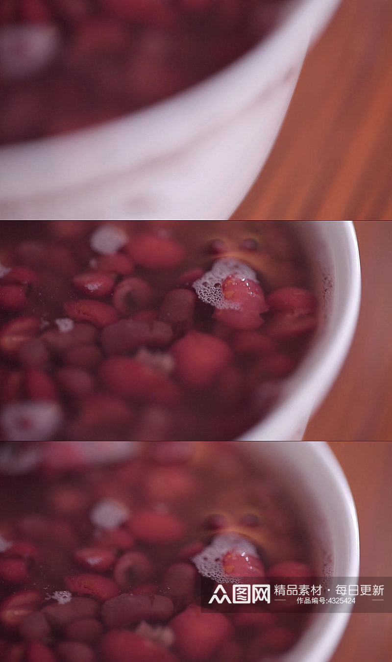 湿气薏米红豆汤视频素材
