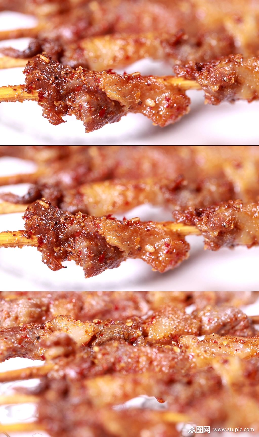 夜宵大排档烤串羊肉串视频素材