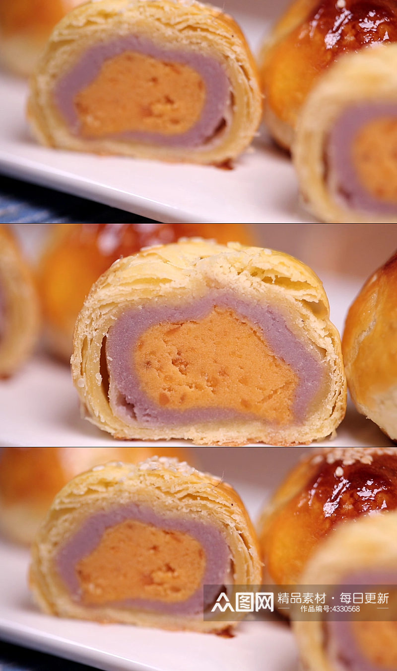 芋圆年糕芝士甜品甜点视频素材