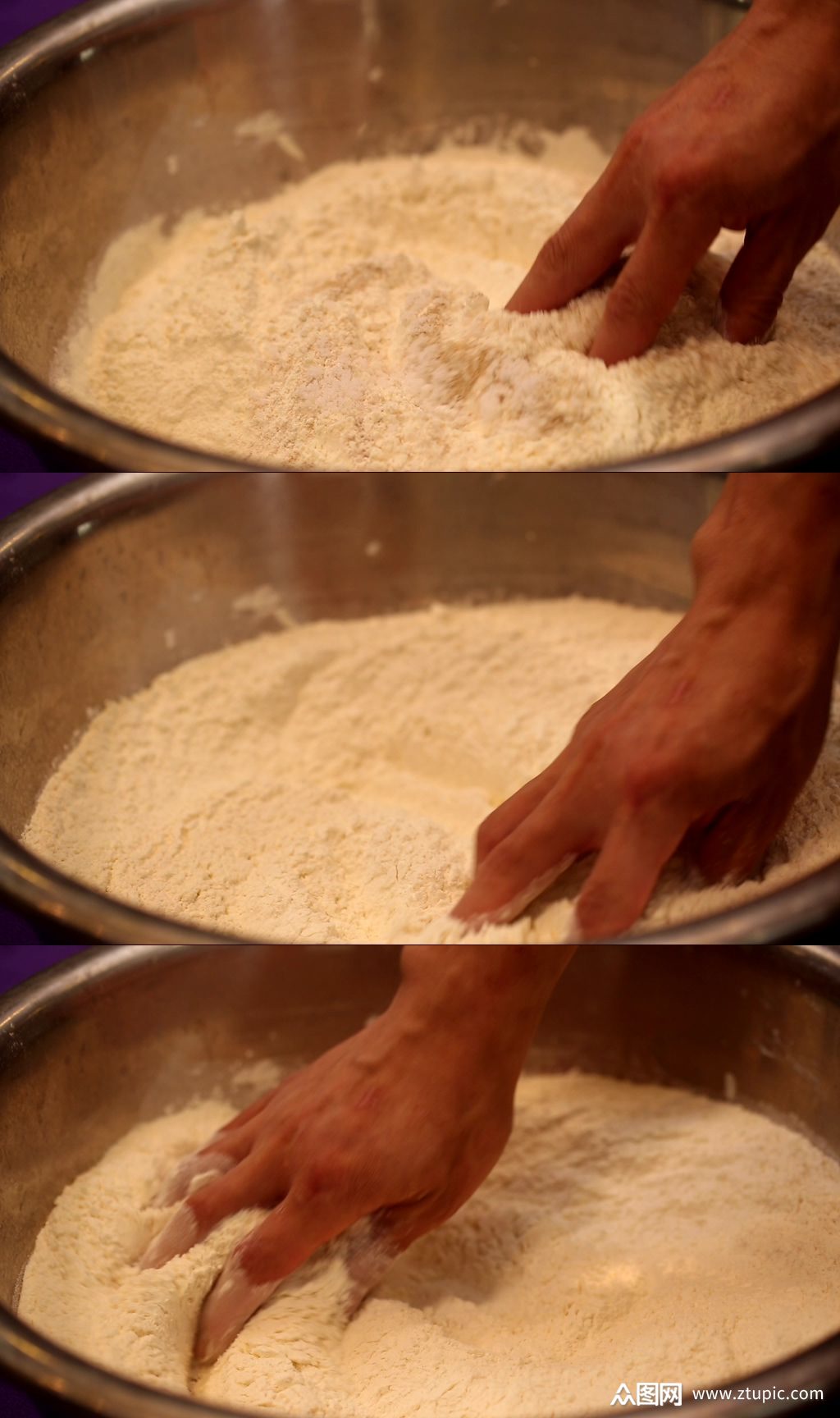 和面揉面发面实拍素材