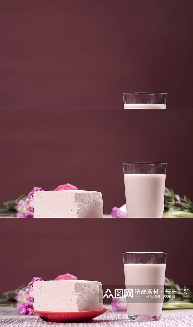 牛奶豆浆蛋白质实拍素材