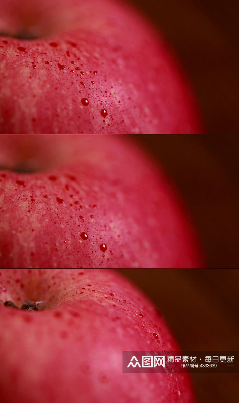 苹果表面渗出色素视频素材