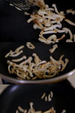 热锅凉油炒蘑菇实拍