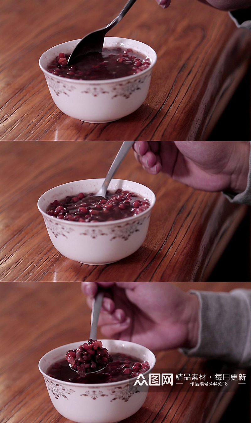 湿气薏米红豆汤实拍素材