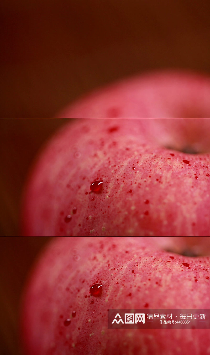 苹果表面渗出色素视频素材