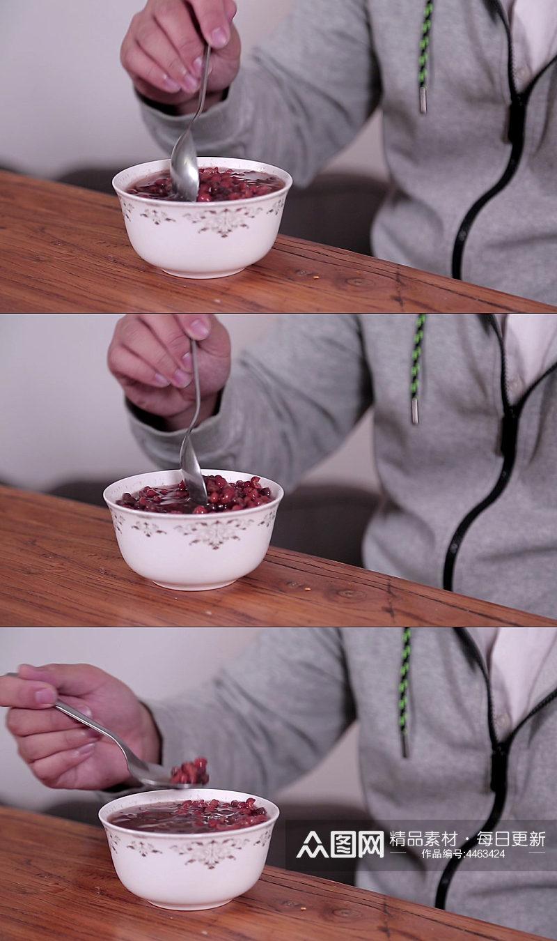 湿气薏米红豆汤视频素材