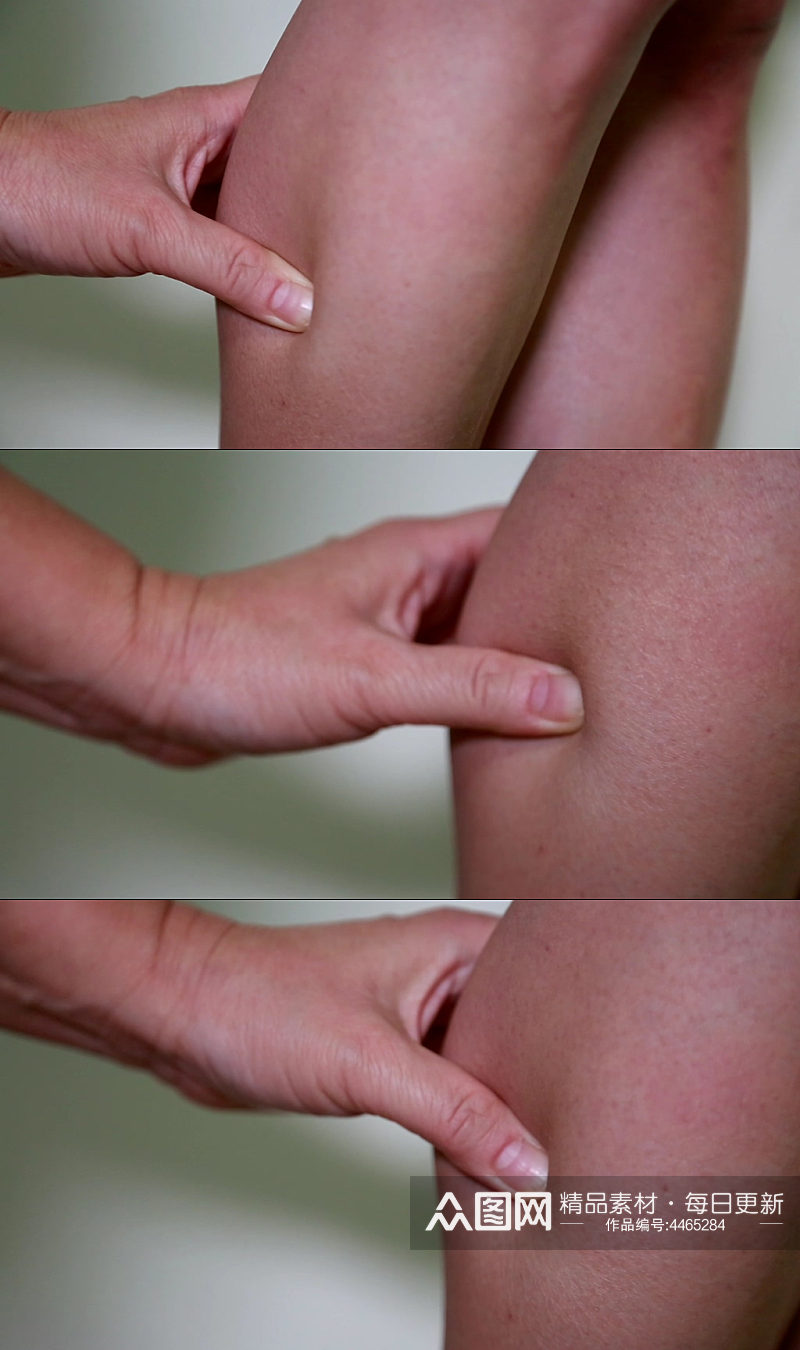 膝盖穴位半月板膝关节按摩视频素材