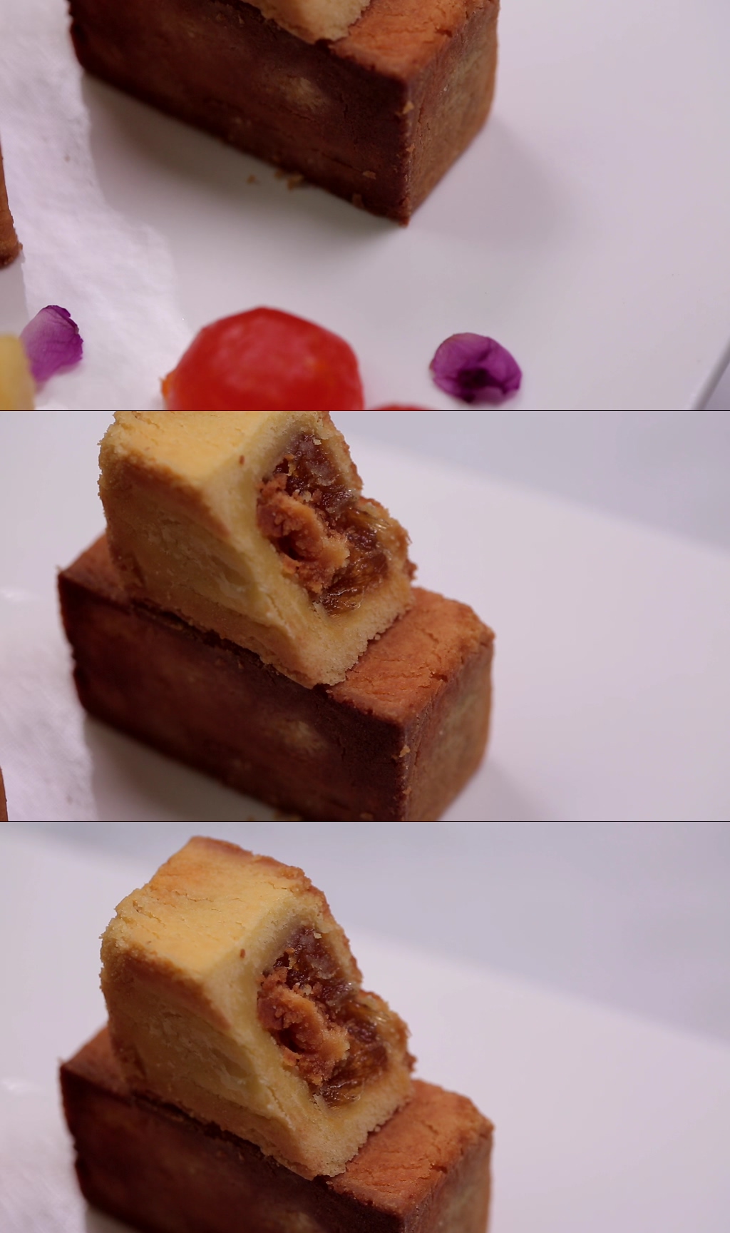 小吃糕点帝王酥枣泥酥视频素材