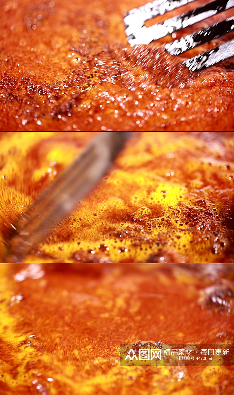 制作香辣烤鱼的红油底料视频素材
