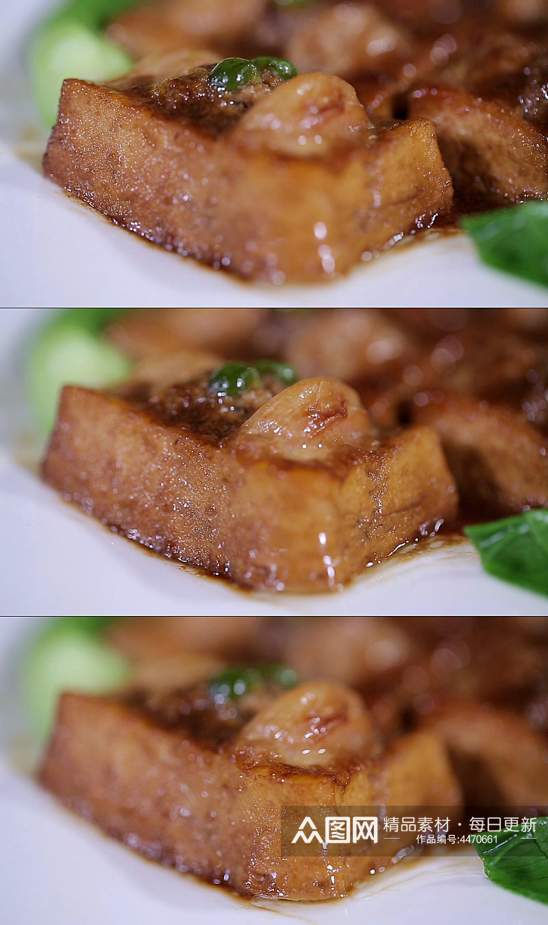 中华美食鲜虾酿豆腐实拍素材