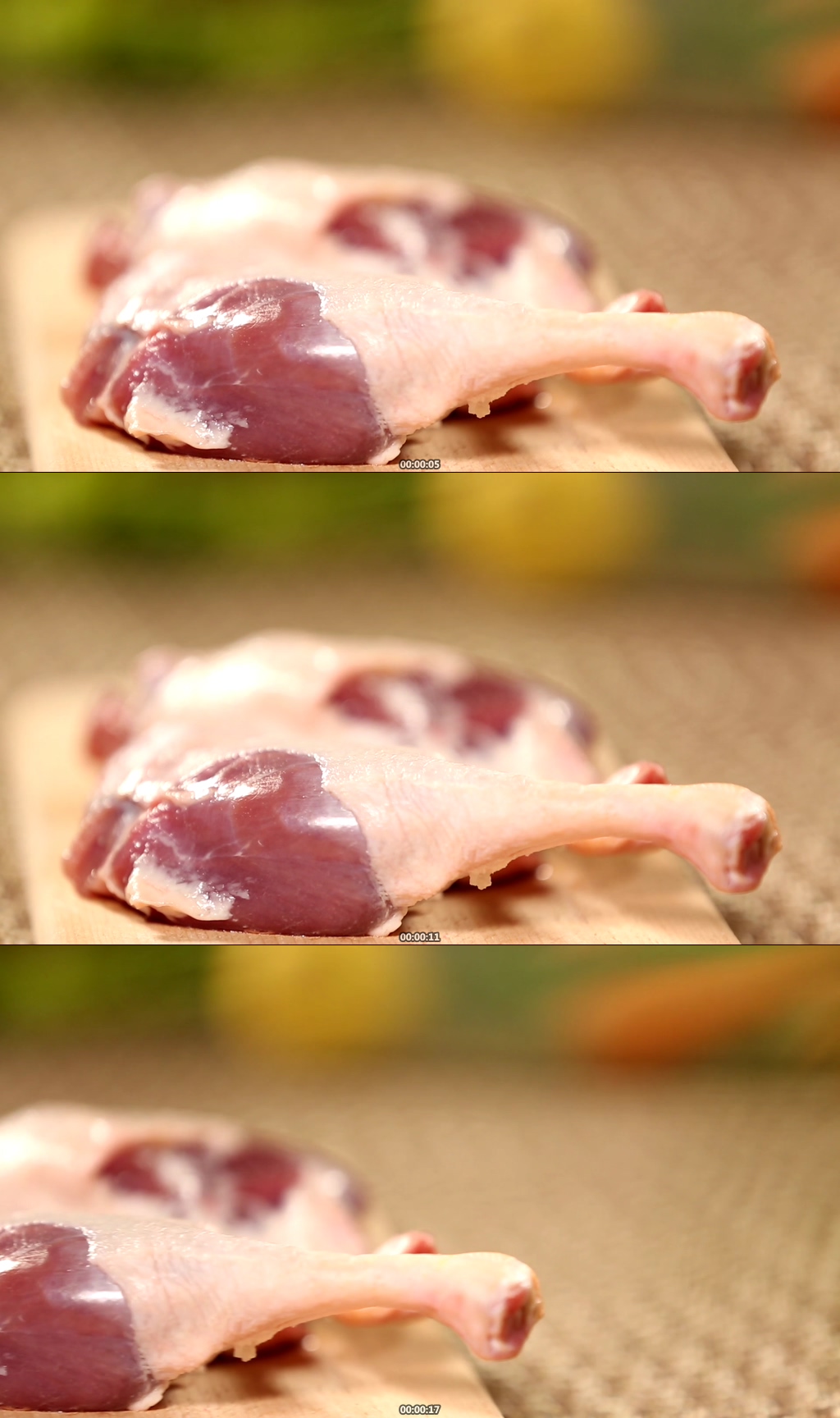 鸭腿肉鸡腿肉视频素材