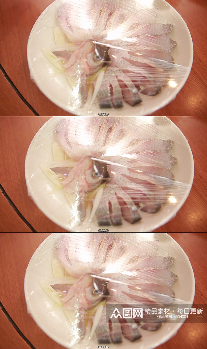 葱姜水腌制孔雀鱼素材