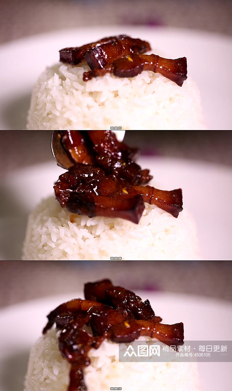 台湾美食卤肉饭视频素材
