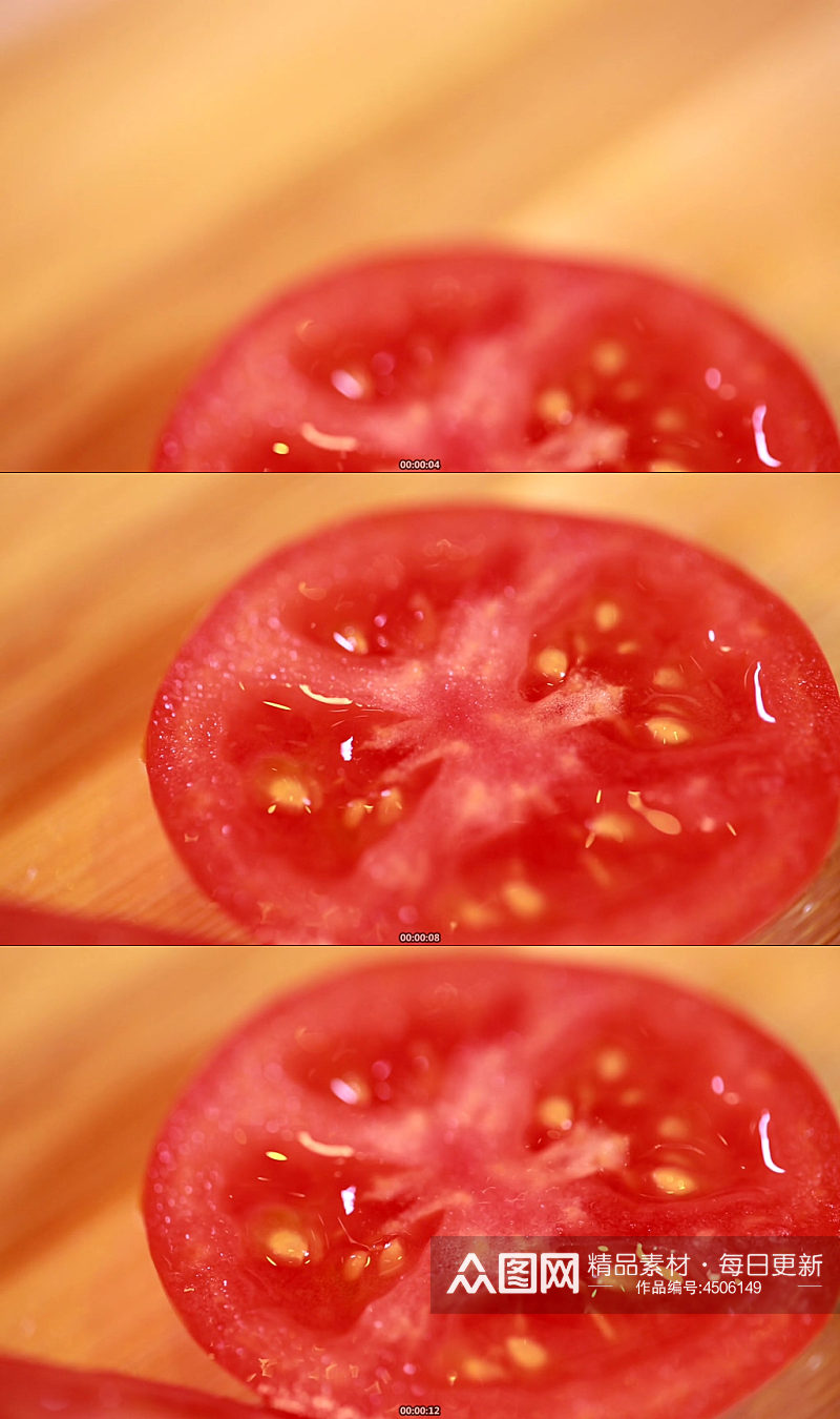 唯美摄影拍摄沾满露水的番茄视频素材