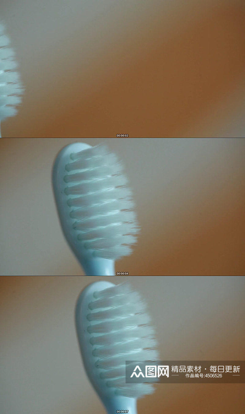 牙刷牙杯牙具清洗牙刷视频素材