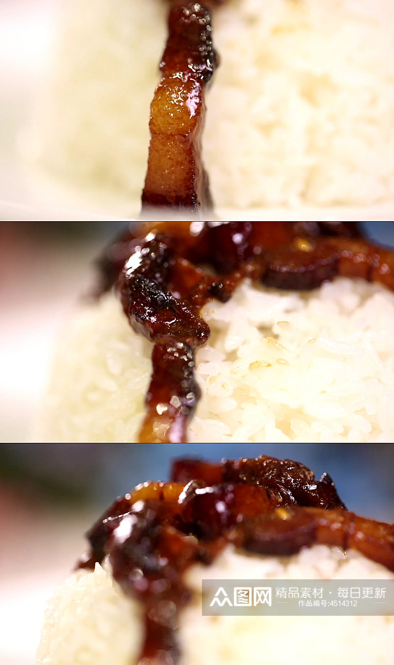 台湾美食卤肉饭实拍视频素材