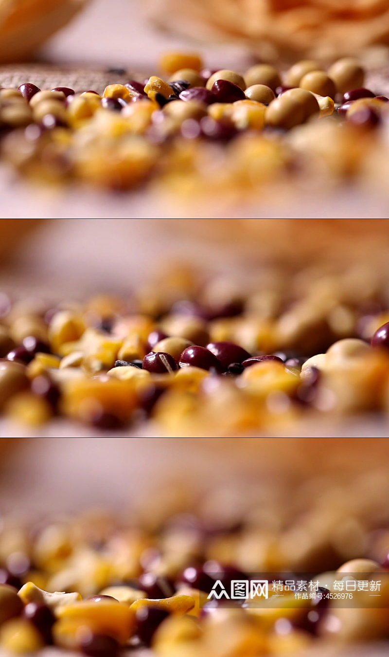 五谷杂粮各种豆子视频素材