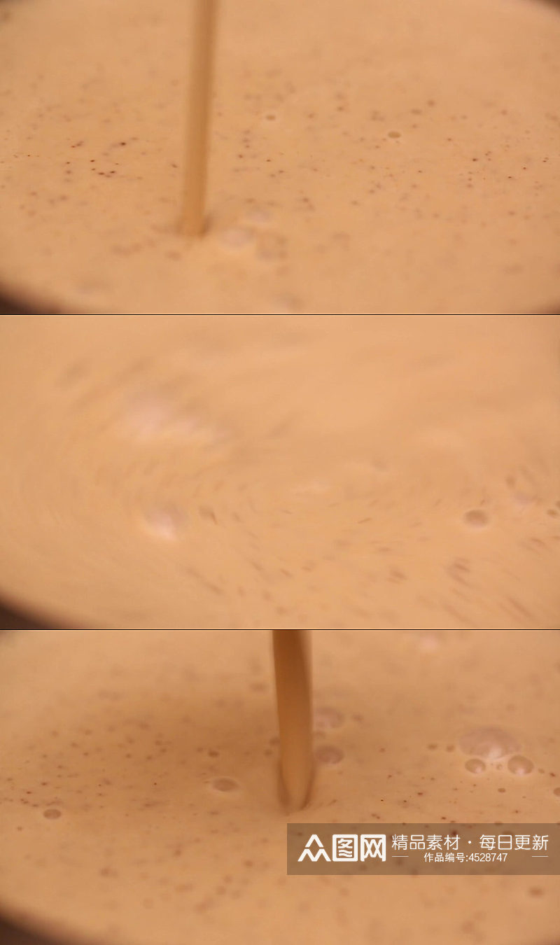 熬五谷豆浆制作核桃酪视频素材