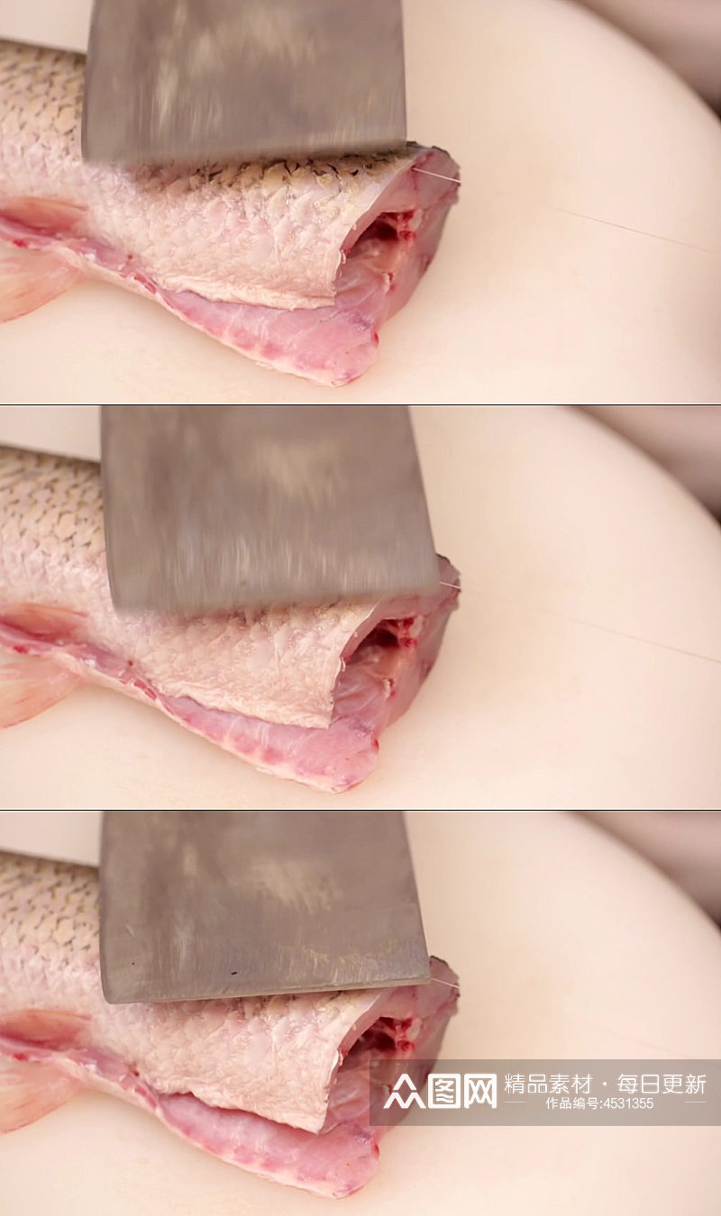 切草鱼抽与腥线视频素材