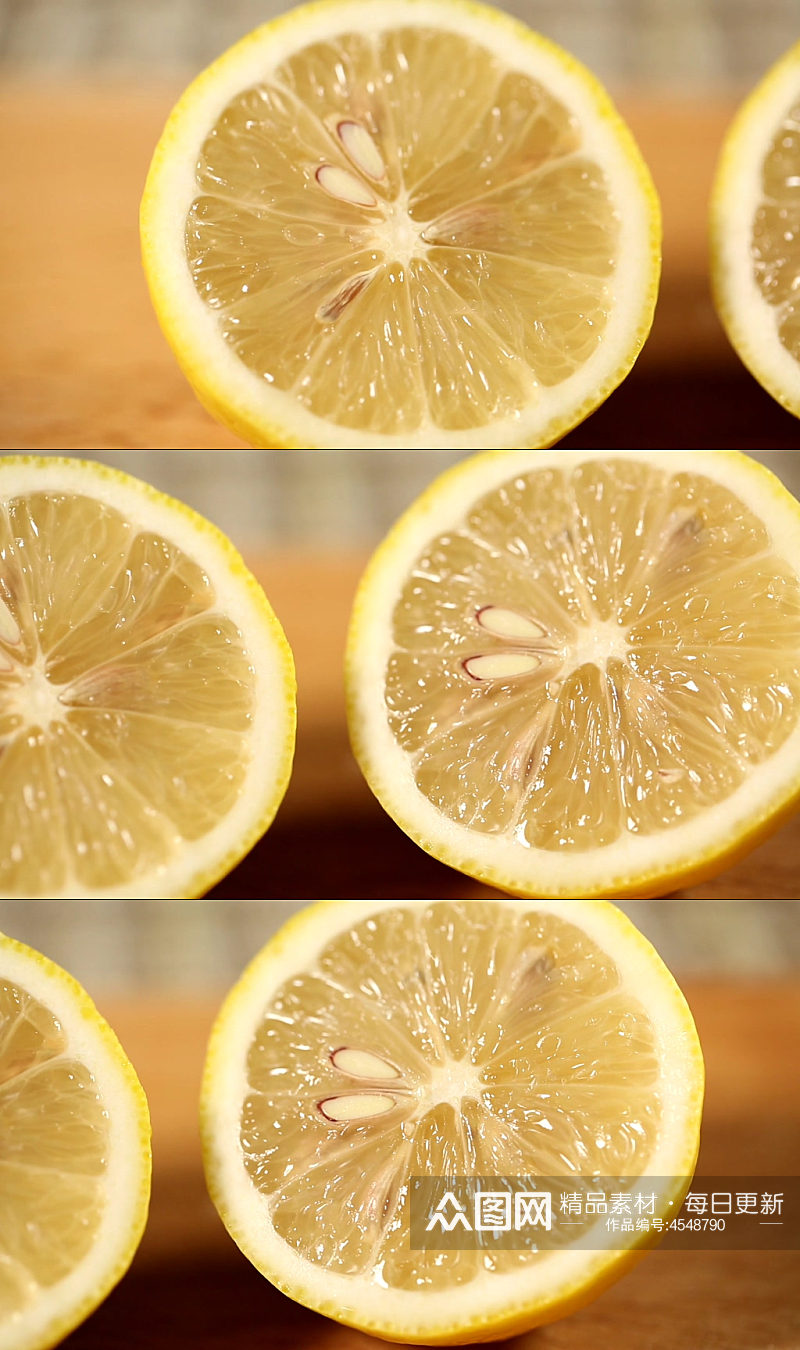 切柠檬挤柠檬汁实拍素材