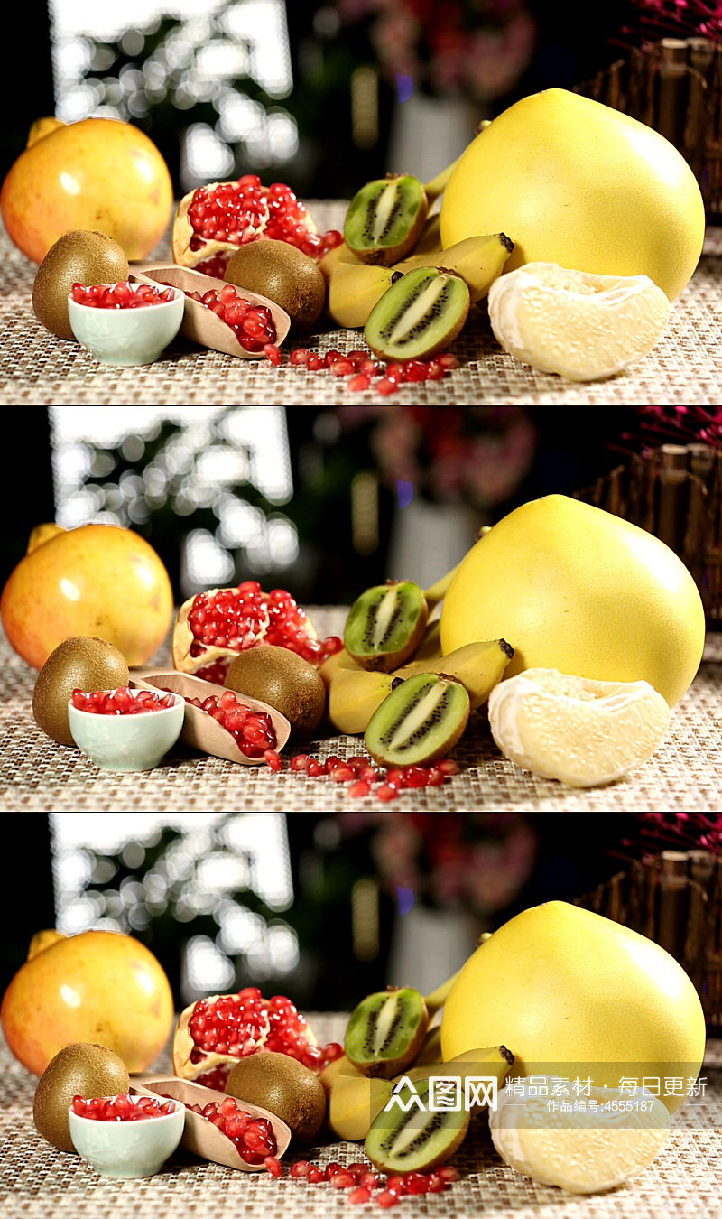 各种水果水果拼盘视频素材