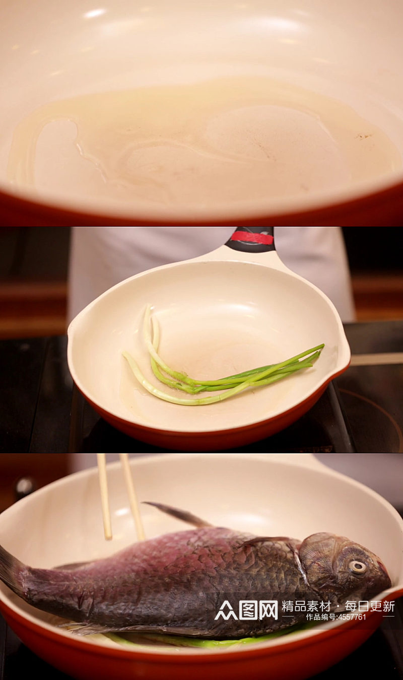 煎鱼炖鱼汤实拍视频素材