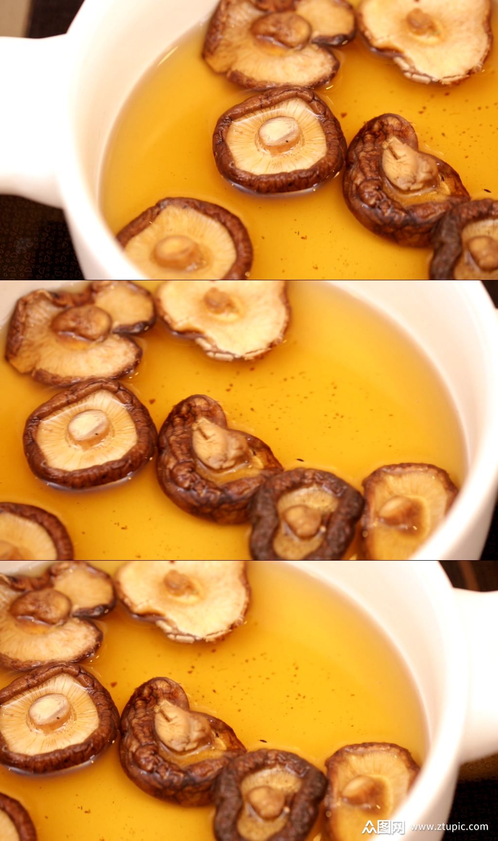 泡水发香菇切香菇实拍