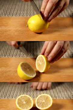 切柠檬挤柠檬汁实拍