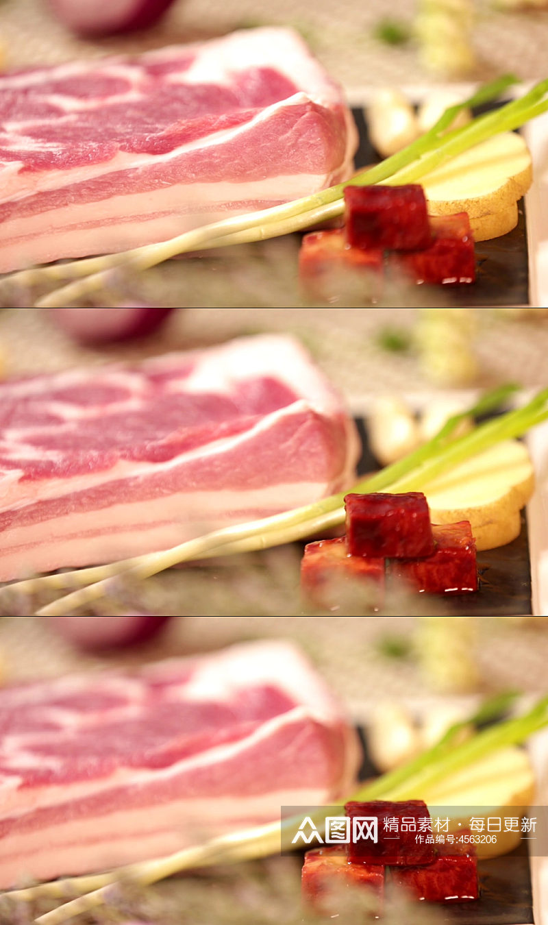 五花肉猪肉实拍视频素材