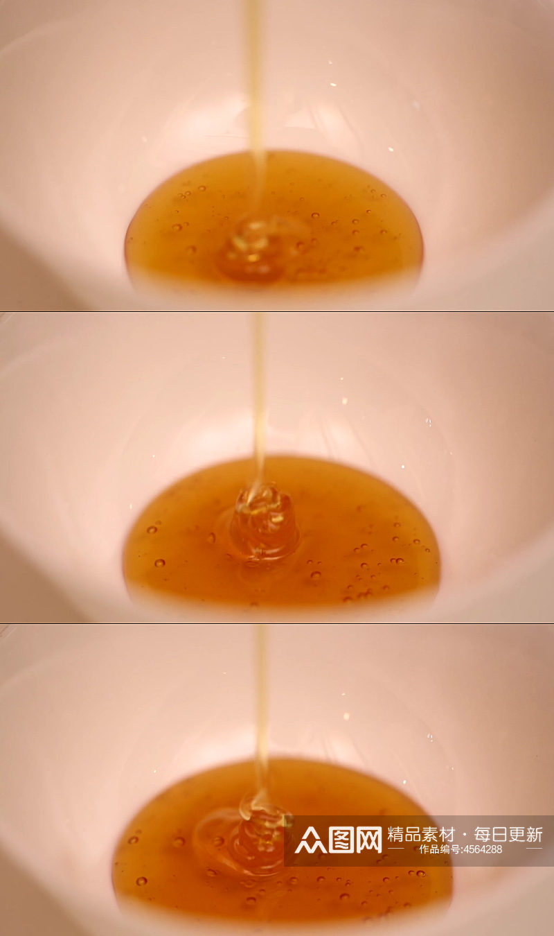 野生蜂蜜糖浆实拍视频素材
