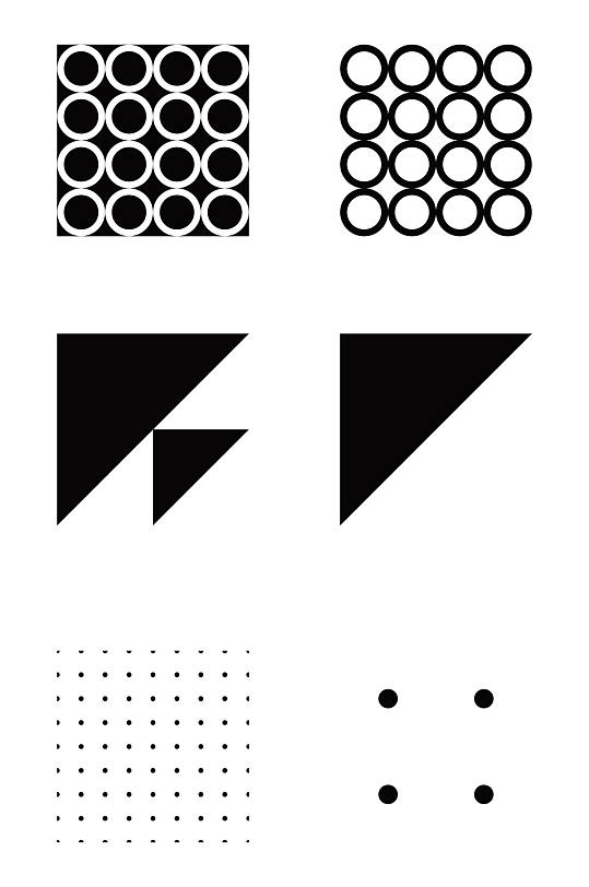 简约几何图形黑白几何图案