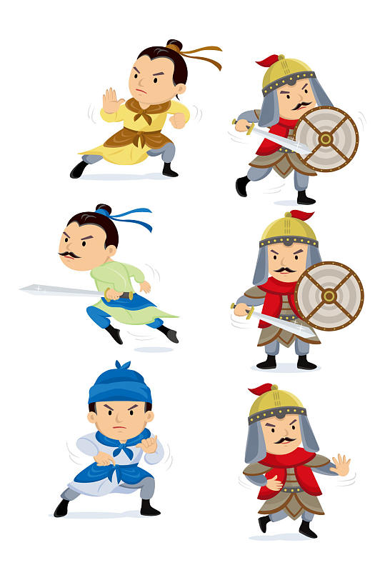 大侠士兵矢量卡通人物