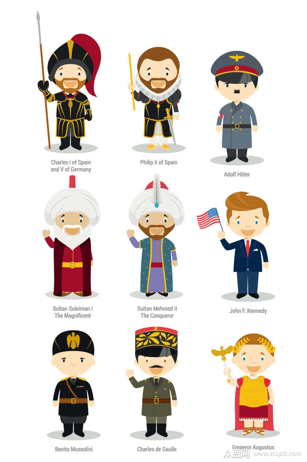 职业人物图像士兵国王素材