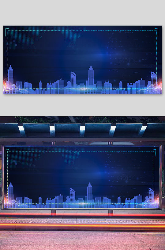 智能科技背景简约科技背景-众图网