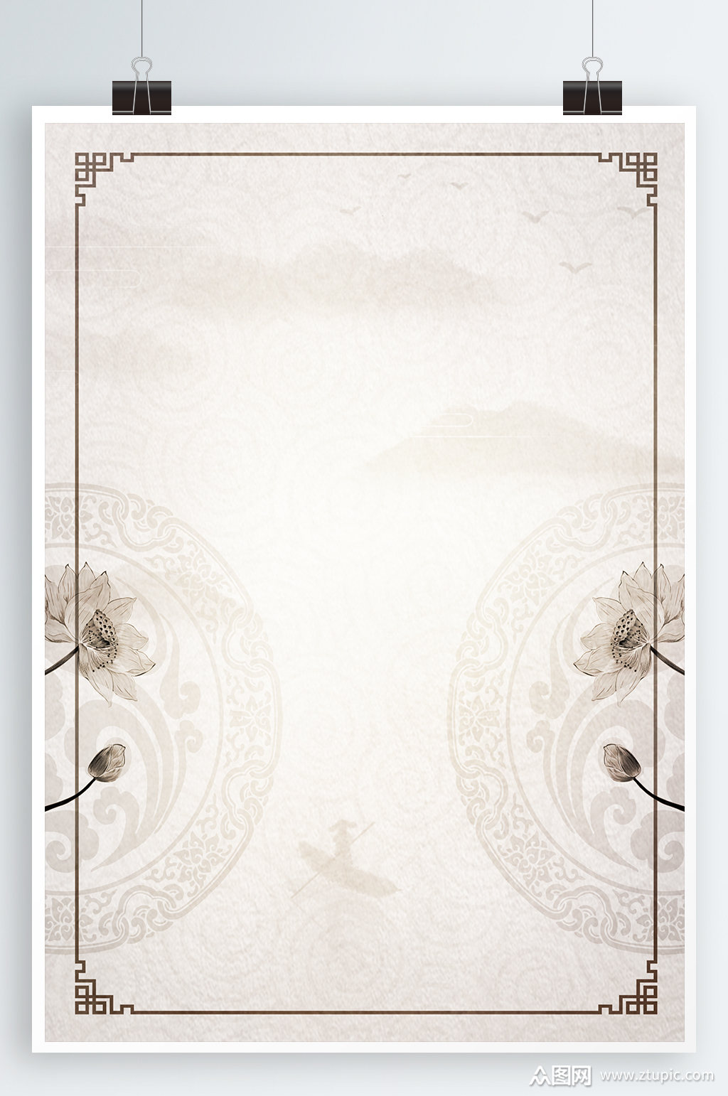 文化海报背景中国风元素模板下载-编号369886-众图网