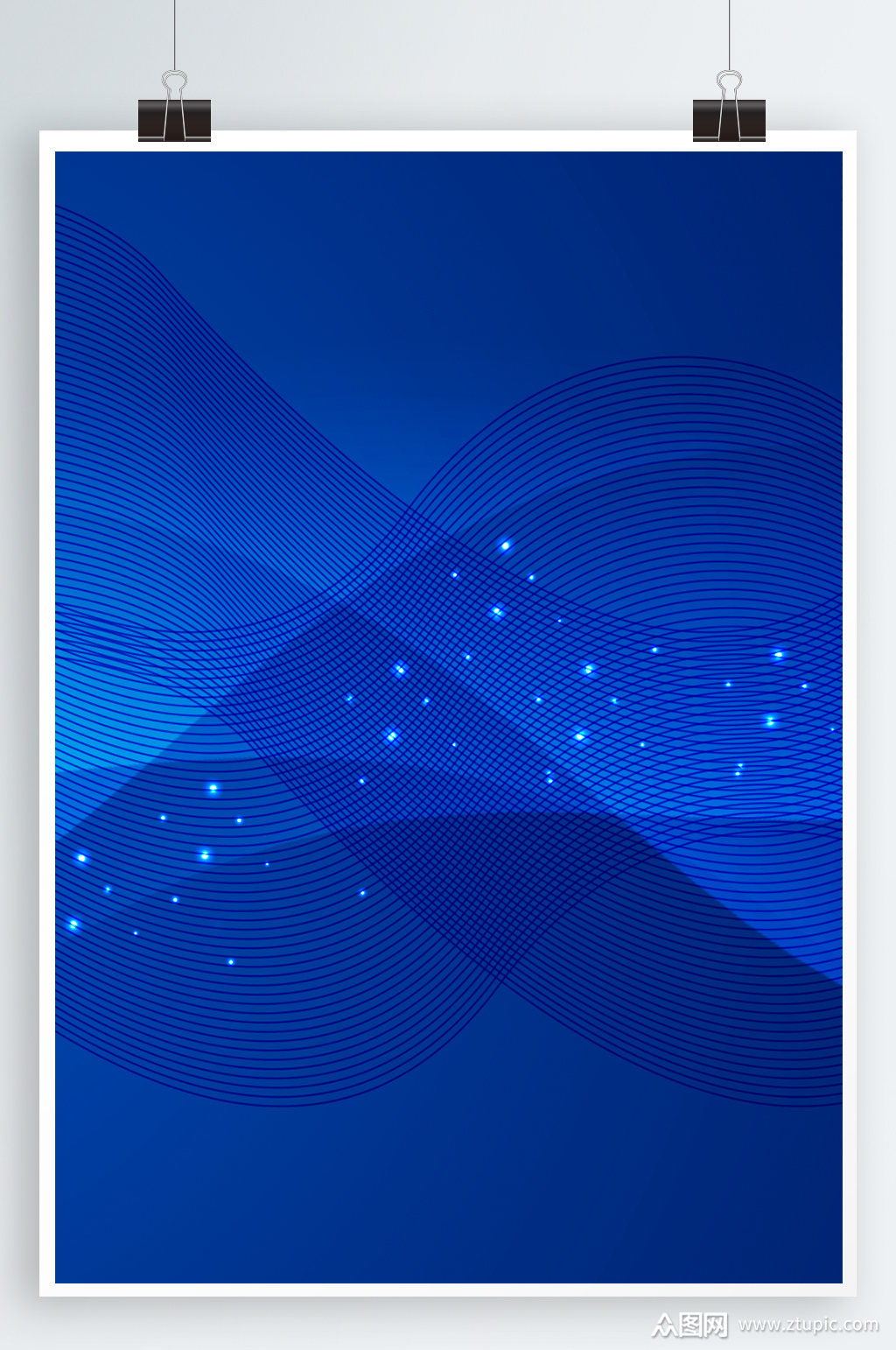 蓝色科技海报背景素材