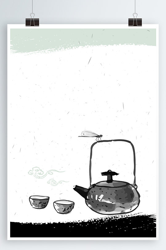 传统中式水墨茶文化