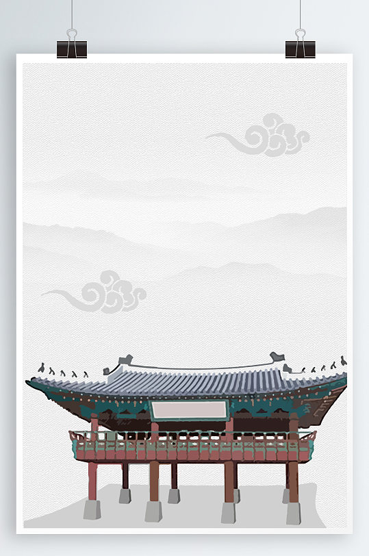 古建筑海报背景图片-古建筑海报背景设计素材-古建筑海报背景模板下载