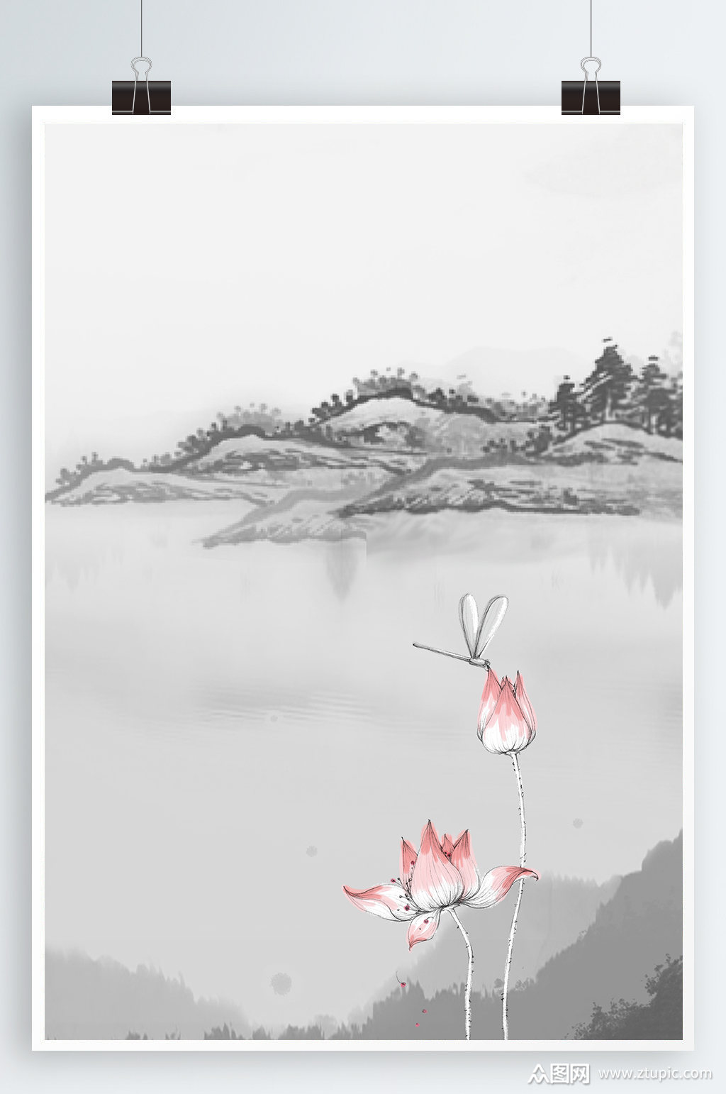 水墨背景中国风素材素材