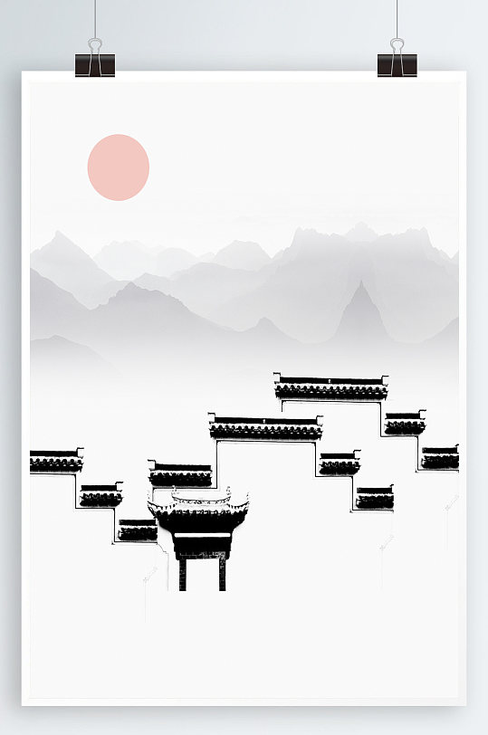 中式徽派建筑马头墙图片-中式徽派建筑马头墙素材-众图网