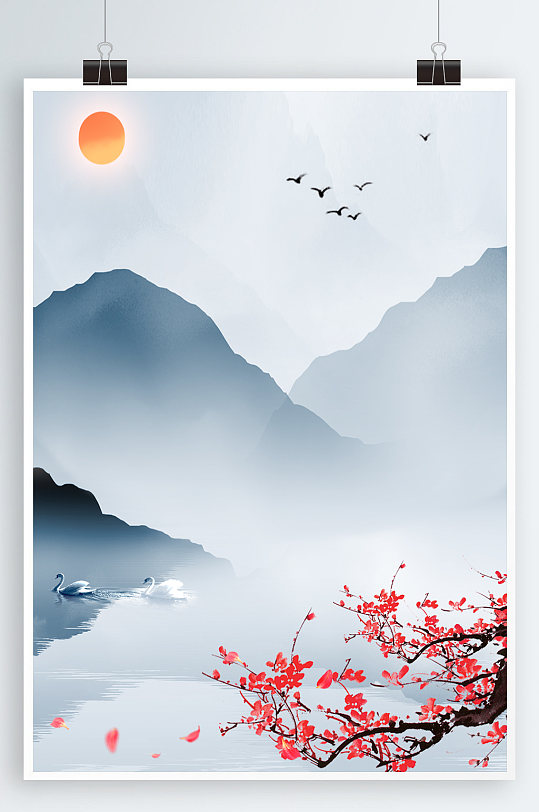工笔背景手绘背景