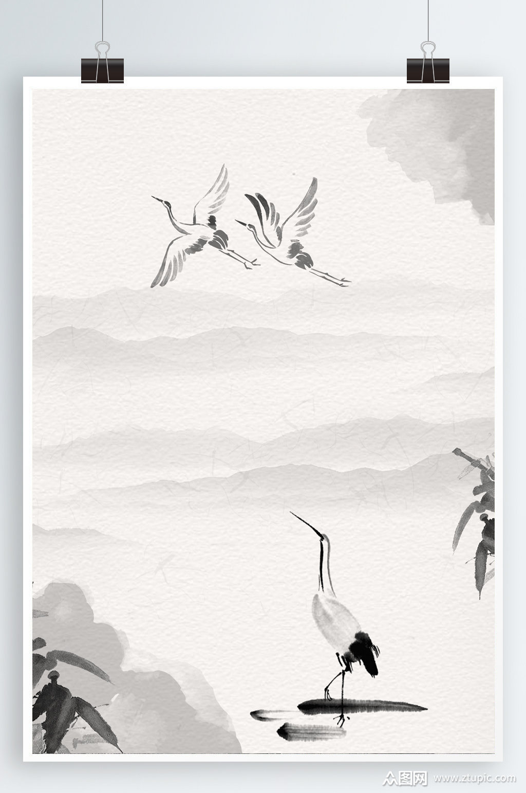 新中式背景手绘背景模板下载-编号406324-众图网