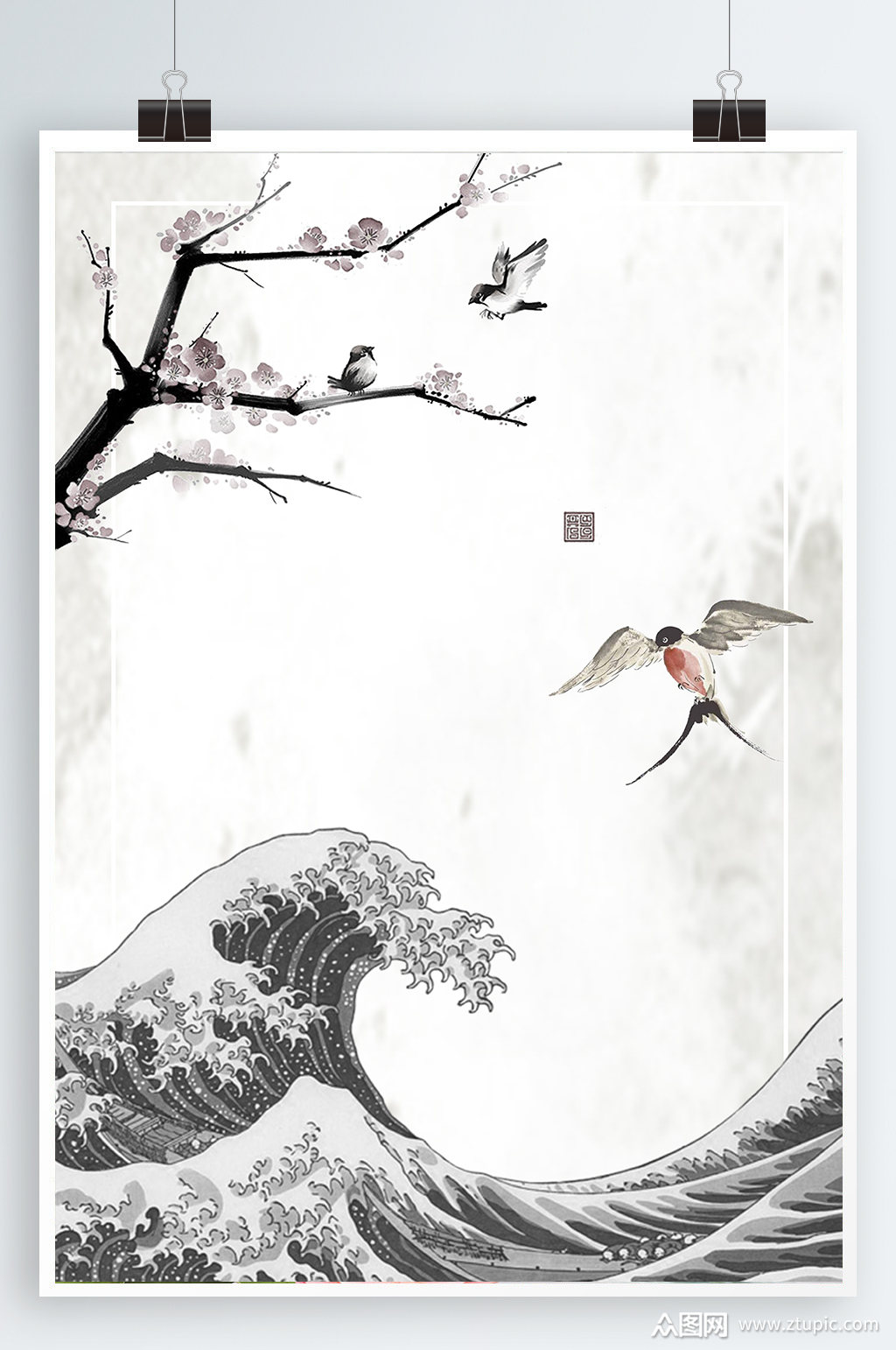 中国风中式海报背景模板下载-编号406429-众图网