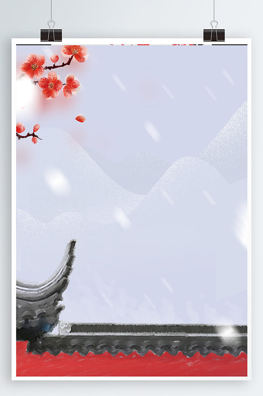 中式海报徽派海报背景